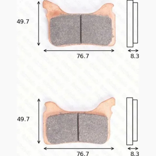 disc brake pad MCB 793 RSI not homologated