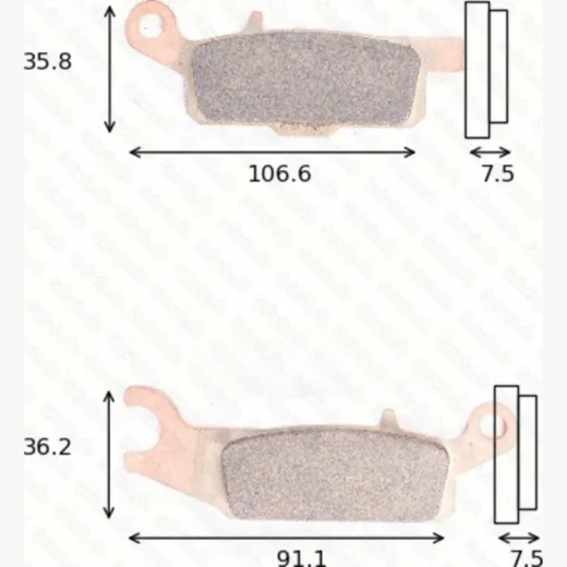 Bremsklötze Scheibenbremsbeläge MCB 802 SI