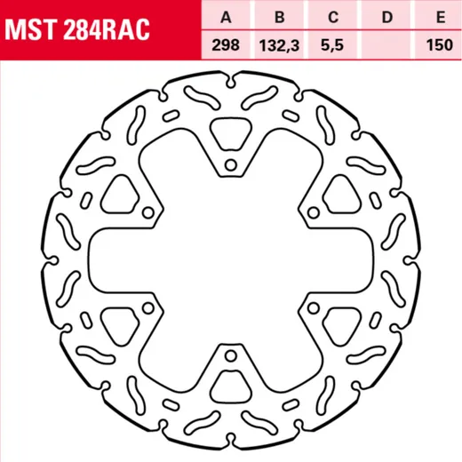 Bremsscheibe starr MST 284 RAC