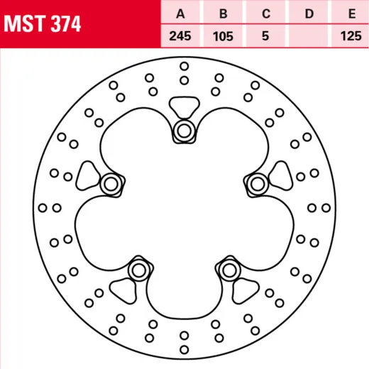 brake disc fixed MST 374