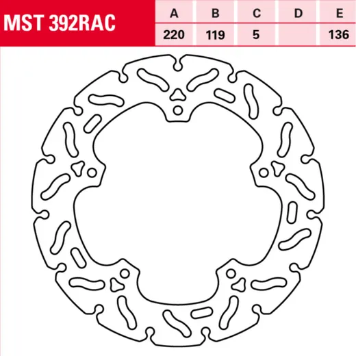 MST 392 RAC Bremsscheibe starr