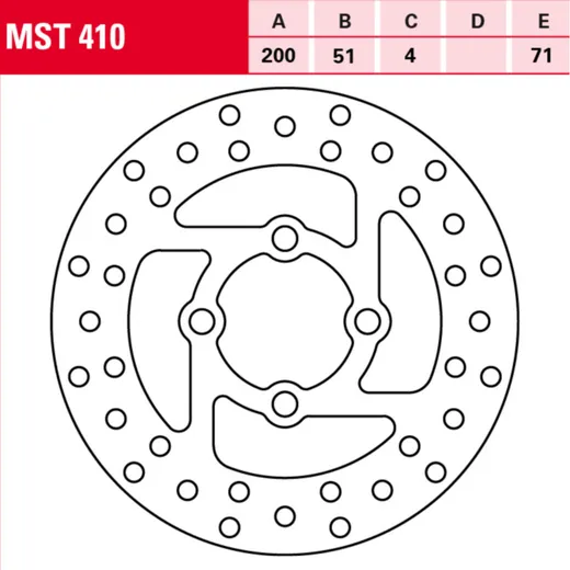 MST 410 Bremsscheibe starr