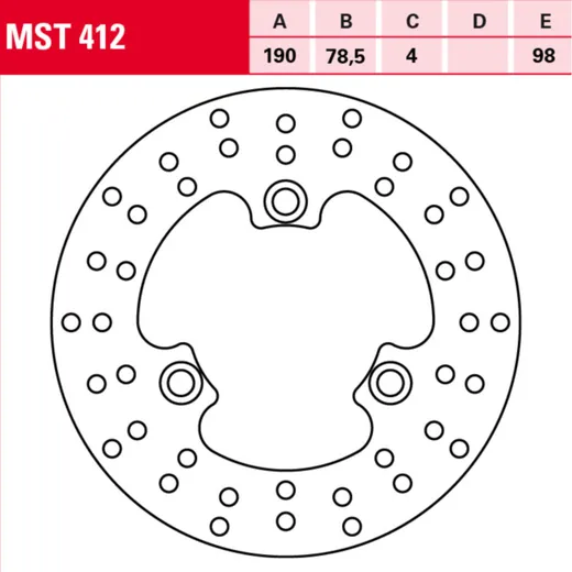 MST 412 Bremsscheibe starr