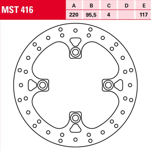 MST 416 brake disc, fixed