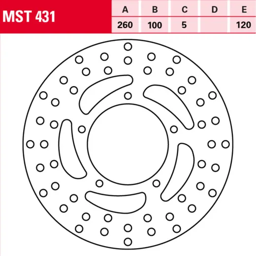 brake disc fixed MST 431