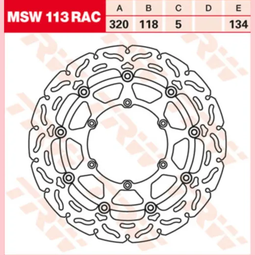 MSW113RAC Bremsscheibe schwimmend