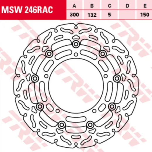 MSW 246 RAC brake disc, floating