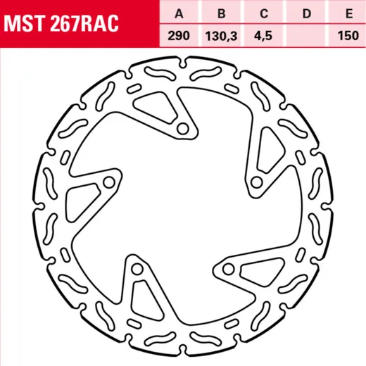 MSW 267 RAC Bremsscheibe schwimmend