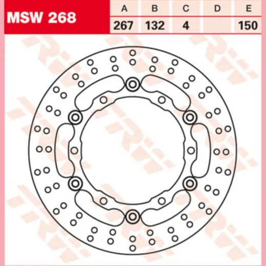 MSW268 brake disc, floating