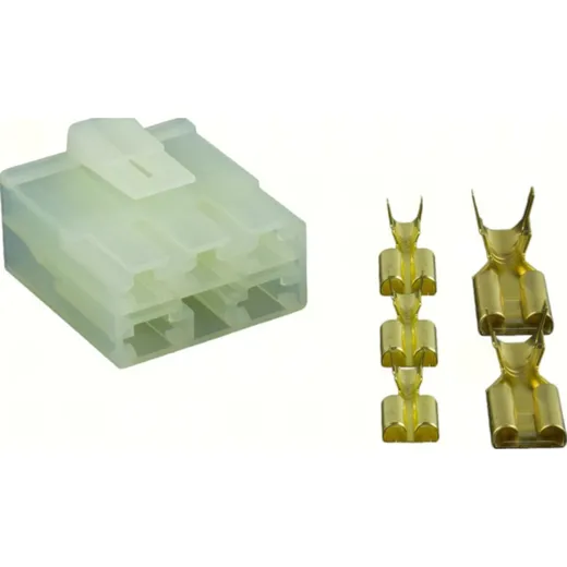 Connector plug RR 5-pole N with plug-in sleeve 6,3 8,0