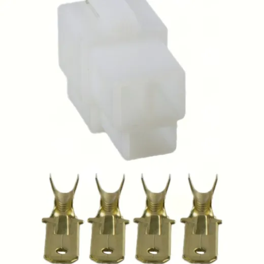 Connector plug JP6,3 3-pole with flat plug
