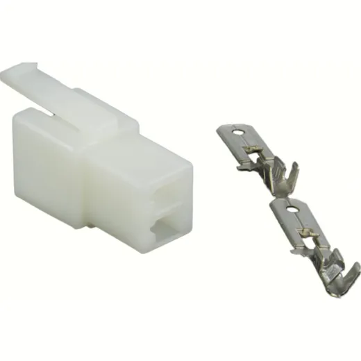Connector plug JP6,3 2-pole with flat plug