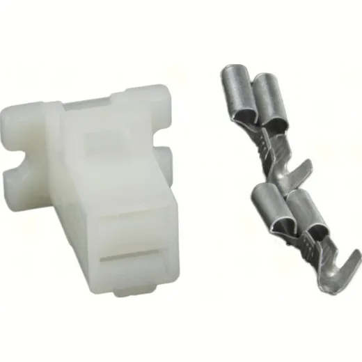 Connector plug JP6,3 2-pole with plug-in sleeve