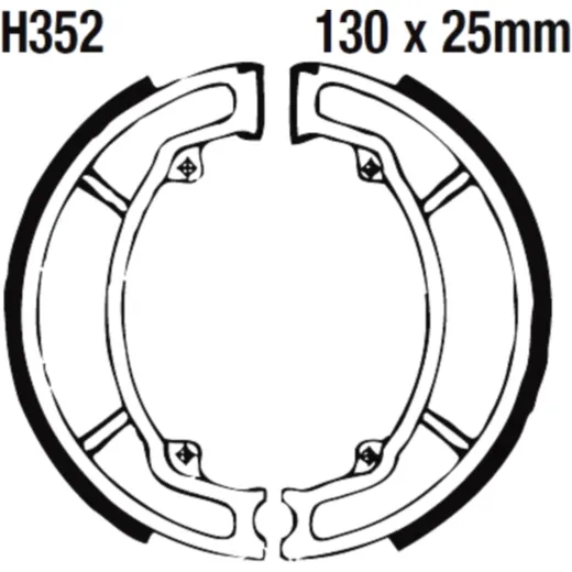 Bremsbacken mit Feder EBC passend für: Honda SH, NSC, PCX