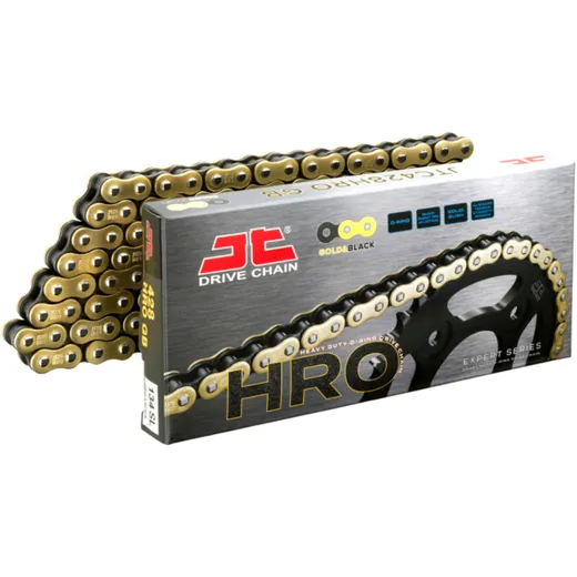 JT o - ring chain gold 428hro/132 open chain with clip link for: Kawasaki Z, BN, Ninja