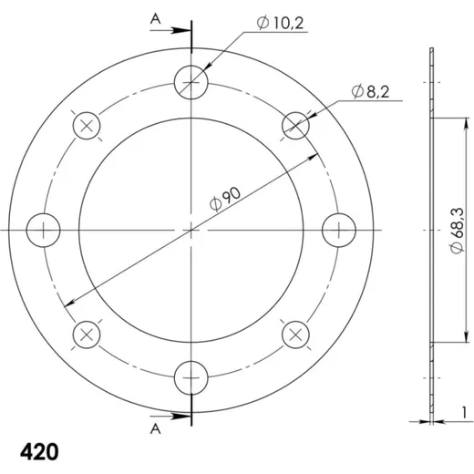 Edge-Disc Supersprox 420/37t red ACD21437RED