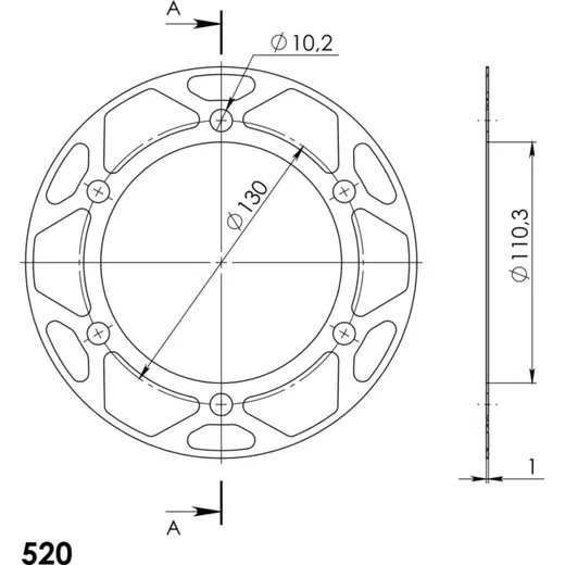 Edge-Disc Supersprox 520/40t red ACD48640RED