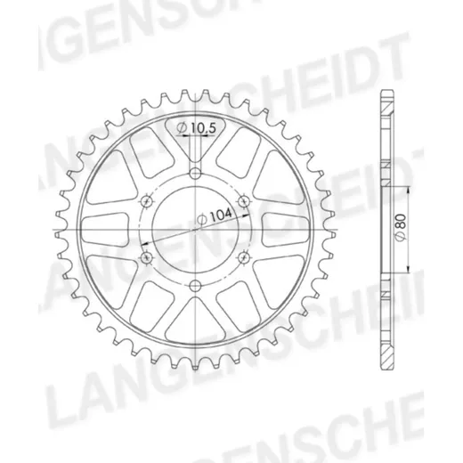 Steel-Rear Sprocket / Chain Wheel Supersprox 630/33t black