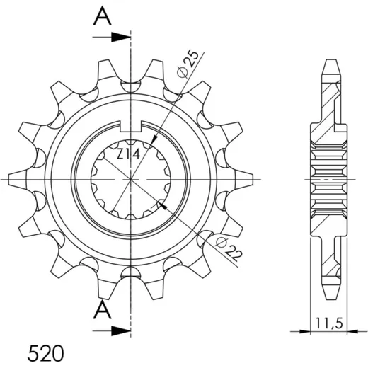 Ritzel Supersprox 520/13Z 20192-13