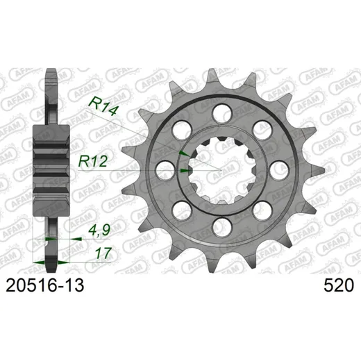Front Sprocket AFAM 520 - 15t 2050015