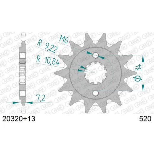 Front Sprocket AFAM 520 - 13t 2030413