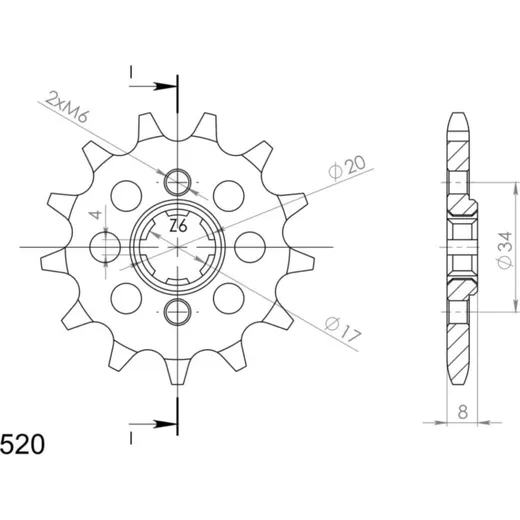 Ritzel Supersprox 520/13Z 20306-13