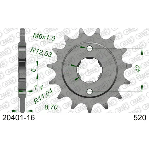 Front Sprocket AFAM 520 - 13t 2031013