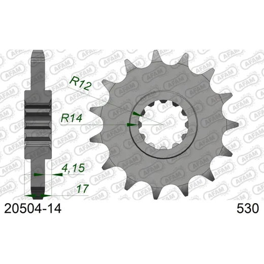 Front Sprocket AFAM 520 - 13t 20320+13 20320DN13