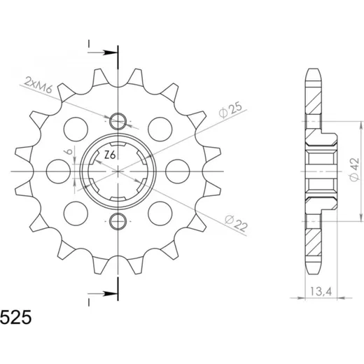 Front Sprocket 525/15t 20404A15