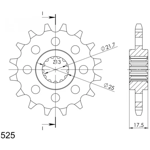Front Sprocket 525/16t