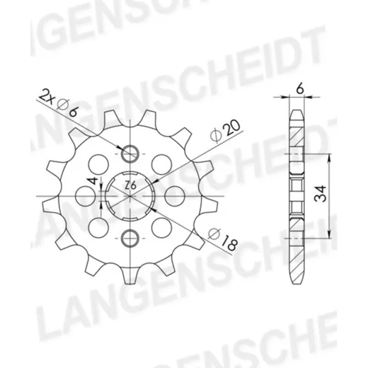 Front Sprocket Supersprox 520/10t 20451-10