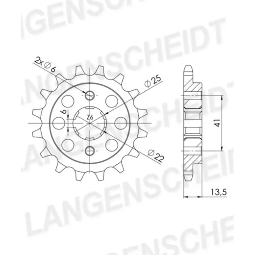 Front Sprocket Supersprox 525/14t 20506-14