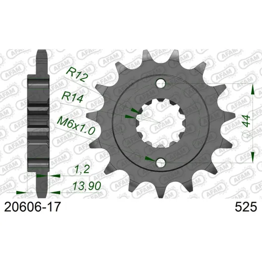 Front Sprocket AFAM 520 - 13t 2051013
