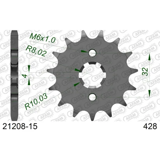Front Sprocket AFAM 520 - 17t 2061717
