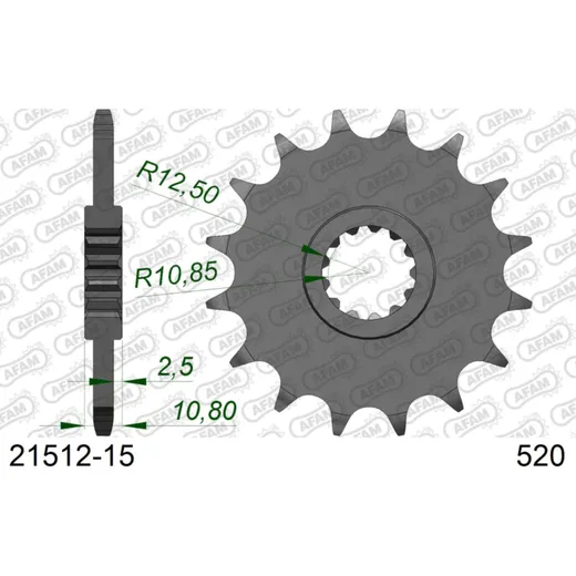Front Sprocket AFAM 428 - 15t 2131115