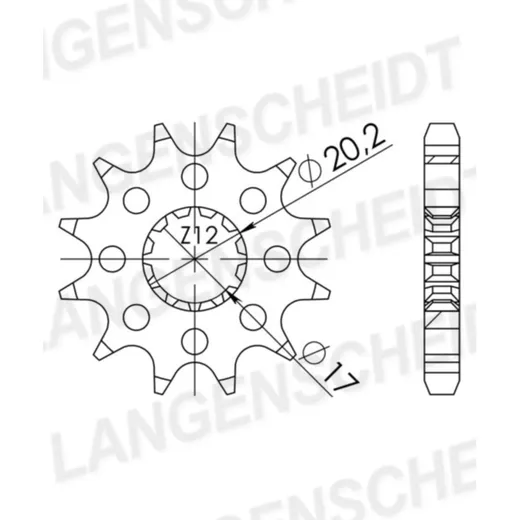 Front Sprocket Supersprox 428/12t
