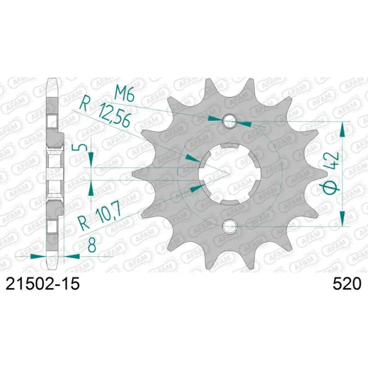 Front Sprocket AFAM 428 - 17t 2130417