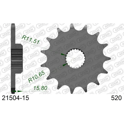 Front Sprocket AFAM 428 - 14t 2130514