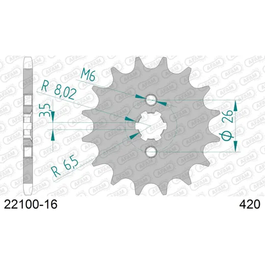Front Sprocket AFAM 525 - 14t 2160614