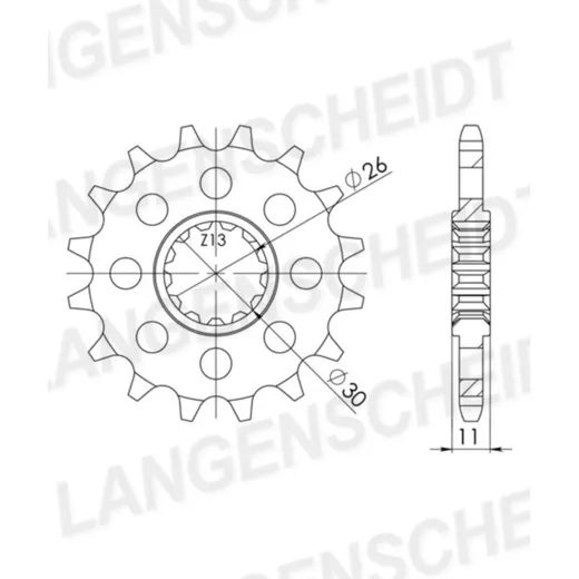 Front Sprocket Supersprox 525/17t 21609-17