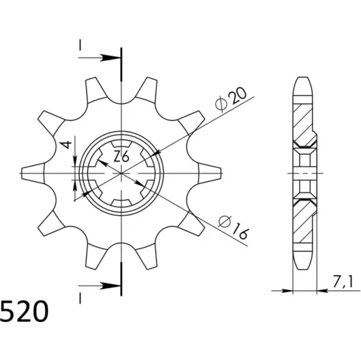 Ritzel 520/10Z 22104A10