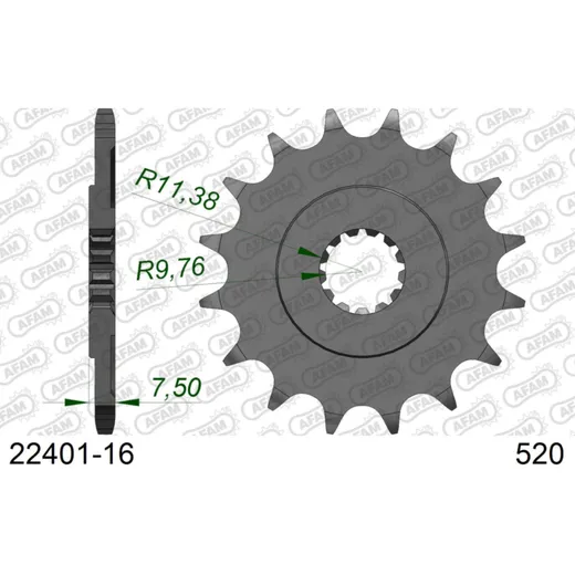 Front Sprocket AFAM 428 - 16t 2220116
