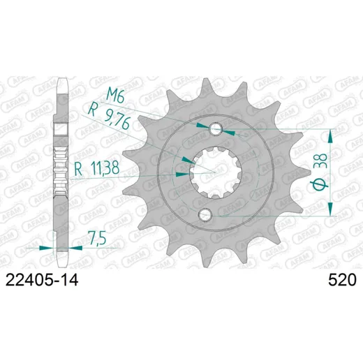 Front Sprocket AFAM 428 - 13t 2220513
