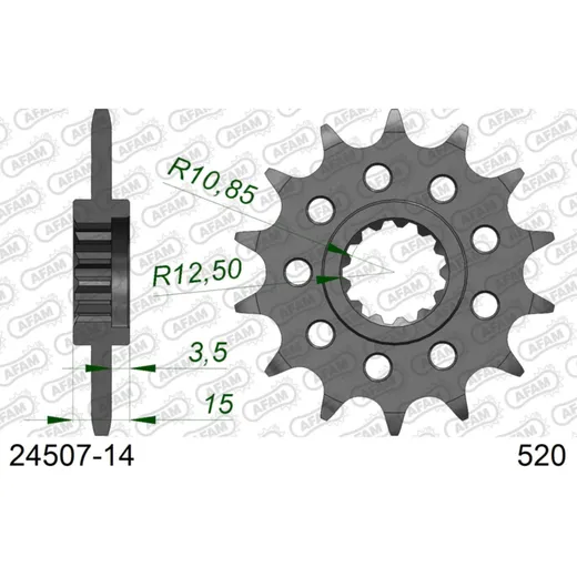 Front Sprocket AFAM 520 - 14t 2430414