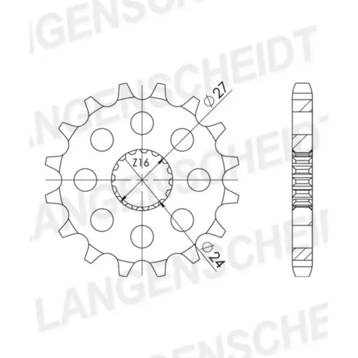 Front Sprocket Supersprox 525/17t 22911-17