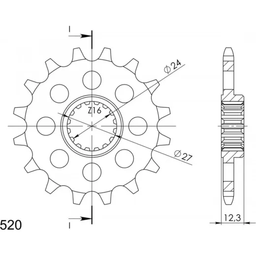 Front Sprocket Supersprox 520/15t 22912-15