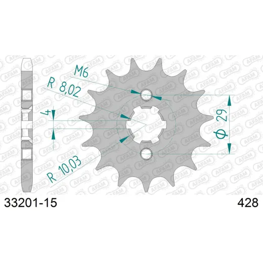 Front Sprocket AFAM 525 - 15t 2840515