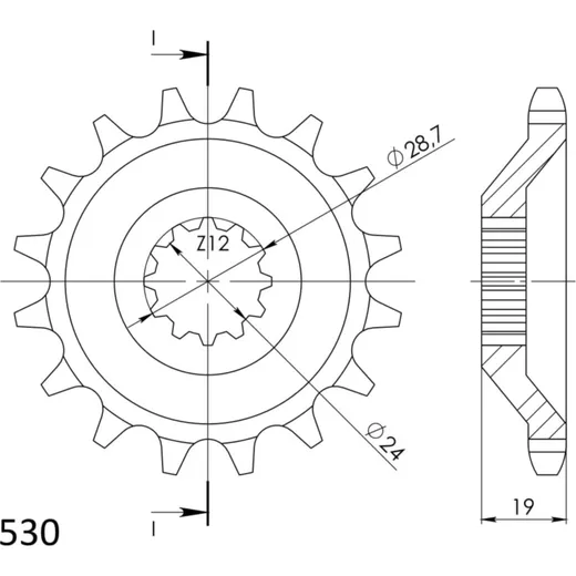Front Sprocket Supersprox 530/16t 24805-16