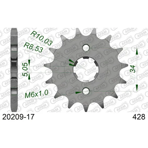 Front Sprocket AFAM 415 - 16t 2011116PS