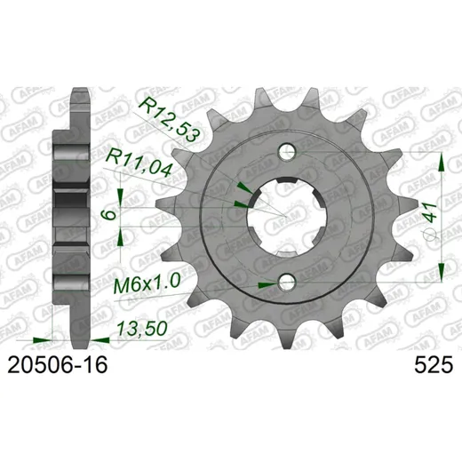 Front Sprocket AFAM 520 - 13t 20324+13 29019DN13